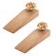 2 Pieces Mustard Ceramic Flower Door Stopper